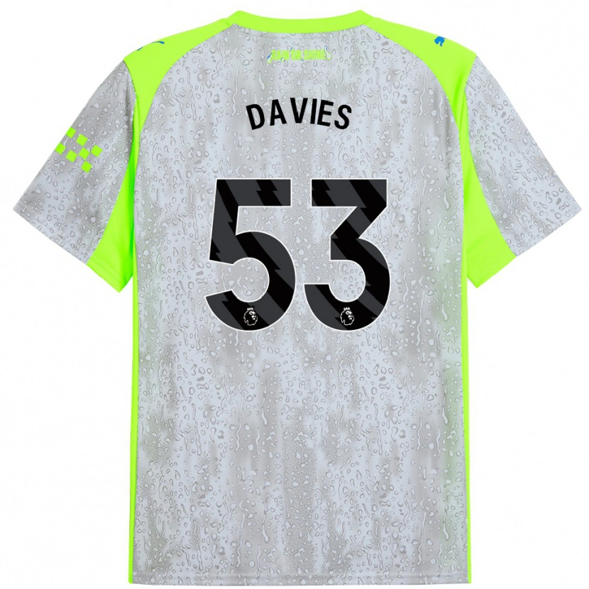 Danxen Men Mayzee Davies #53 Gray Yellow Third Jersey 2025/26 T-Shirt