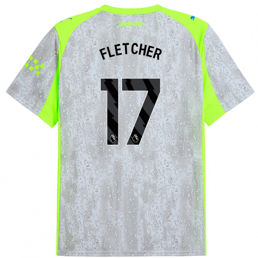 Danxen Men Luca Fletcher #17 Gray Yellow Third Jersey 2025/26 T-Shirt