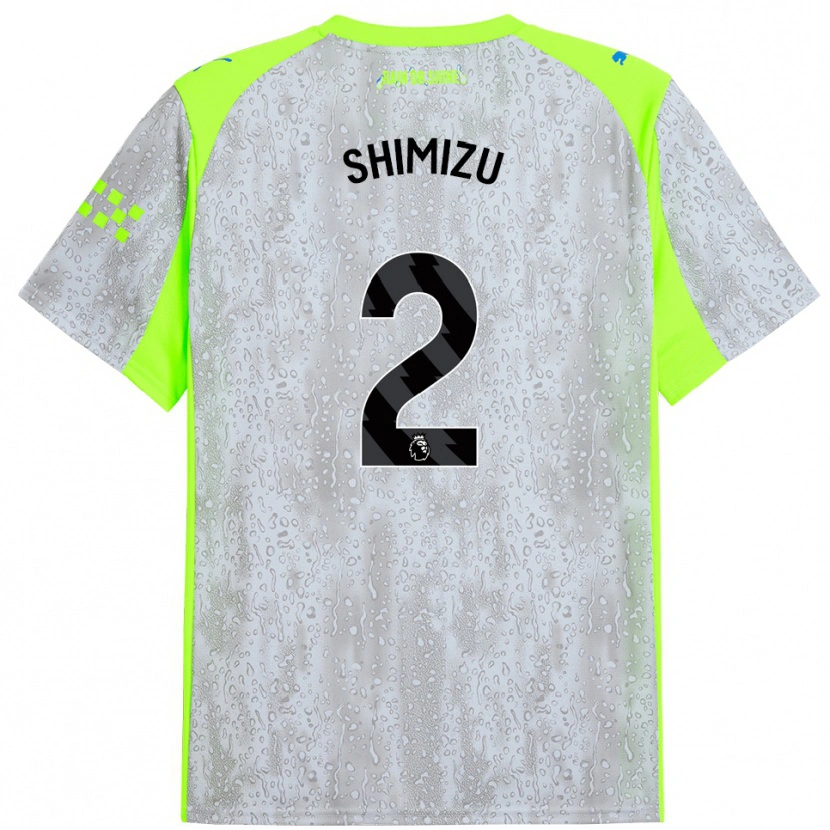 Danxen Men Risa Shimizu #2 Gray Yellow Third Jersey 2025/26 T-Shirt