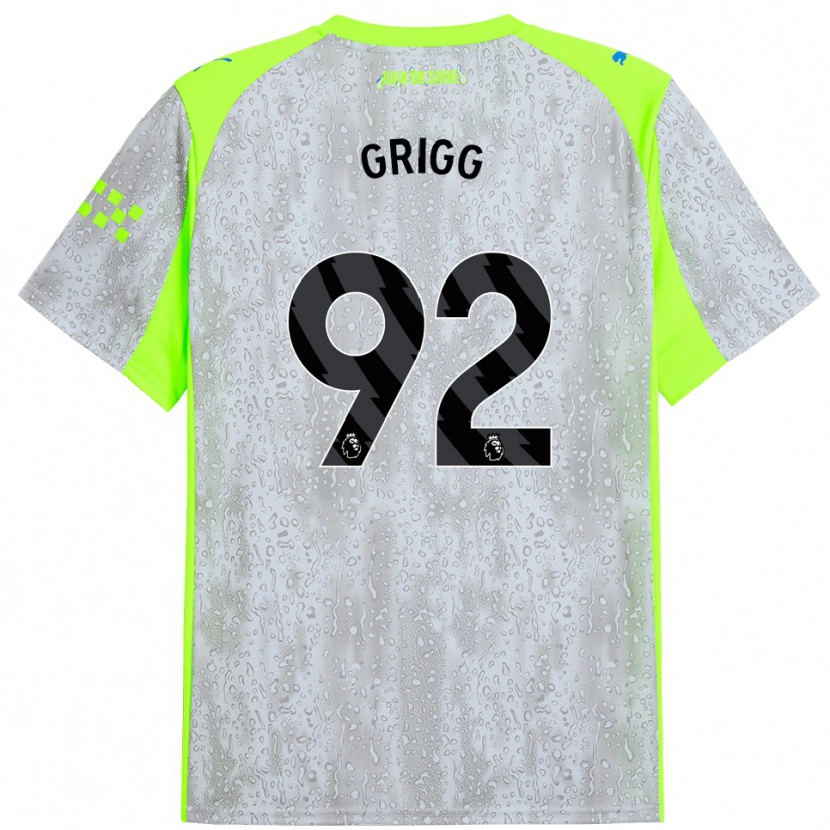 Danxen Men Finley Grigg #92 Gray Yellow Third Jersey 2025/26 T-Shirt