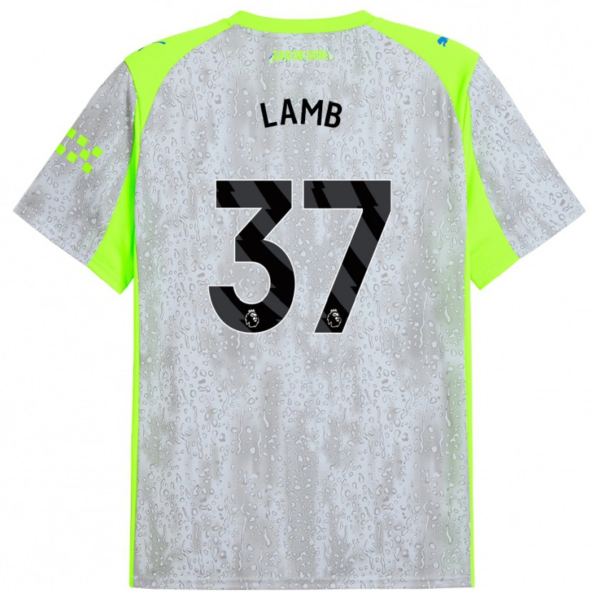 Danxen Men Teddie Lamb #37 Gray Yellow Third Jersey 2025/26 T-Shirt