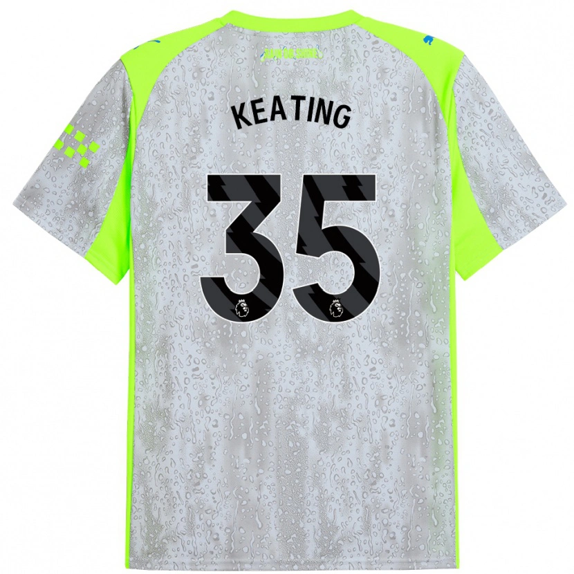 Danxen Men Khiara Keating #35 Gray Yellow Third Jersey 2025/26 T-Shirt