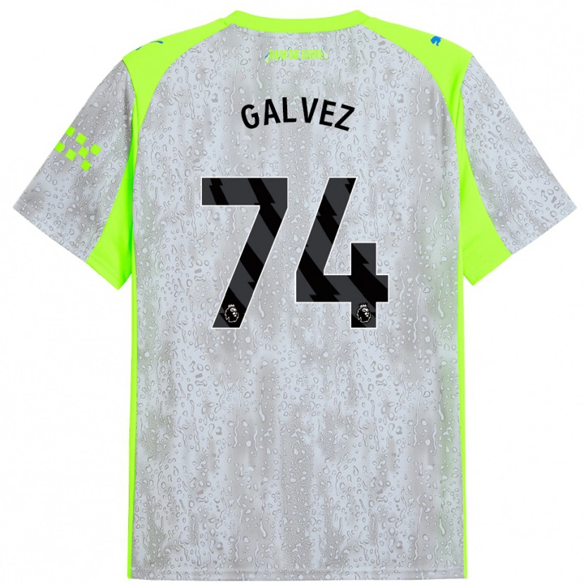 Danxen Men Tomas Galvez #74 Gray Yellow Third Jersey 2025/26 T-Shirt