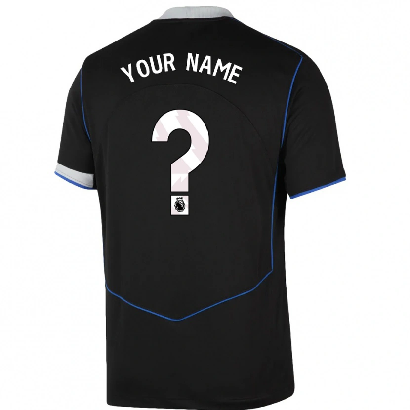 Danxen Men Your Name #0 Black Blue Silver Third Jersey 2025/26 T-Shirt