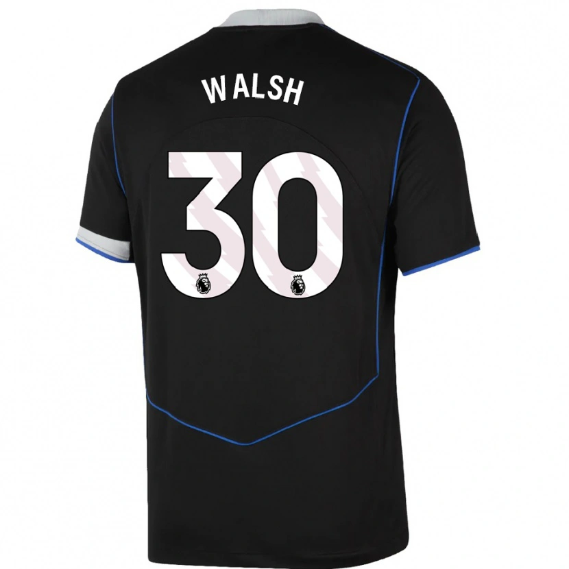 Danxen Men Keira Walsh #30 Black Blue Silver Third Jersey 2025/26 T-Shirt