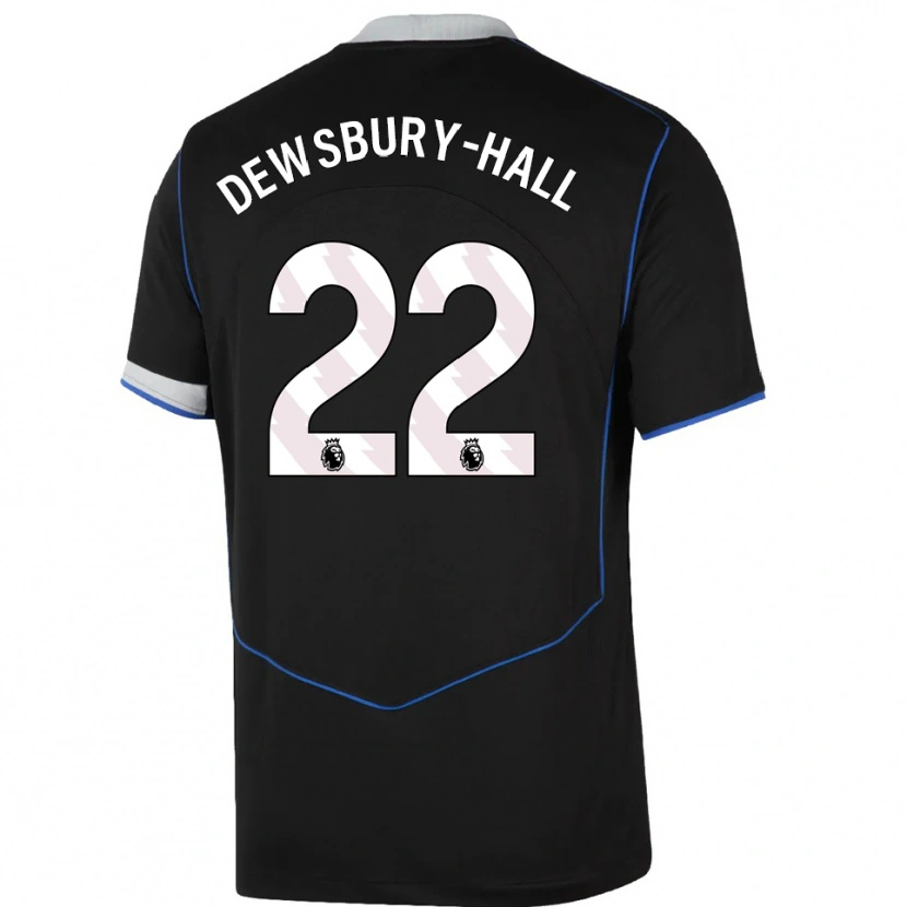 Danxen Men Kiernan Dewsbury-Hall #22 Black Blue Silver Third Jersey 2025/26 T-Shirt