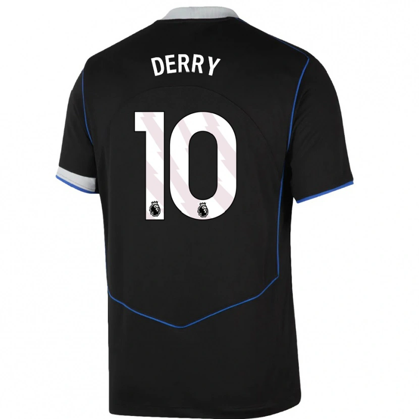 Danxen Men Jesse Derry #10 Black Blue Silver Third Jersey 2025/26 T-Shirt