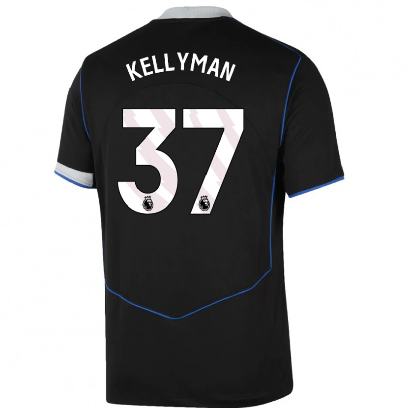 Danxen Men Omari Kellyman #37 Black Blue Silver Third Jersey 2025/26 T-Shirt