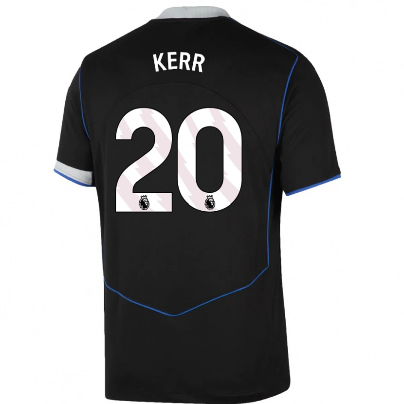 Danxen Men Sam Kerr #20 Black Blue Silver Third Jersey 2025/26 T-Shirt