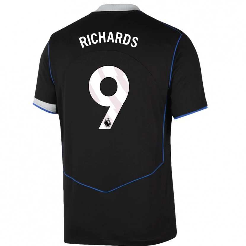 Danxen Men Dujuan Richards #9 Black Blue Silver Third Jersey 2025/26 T-Shirt