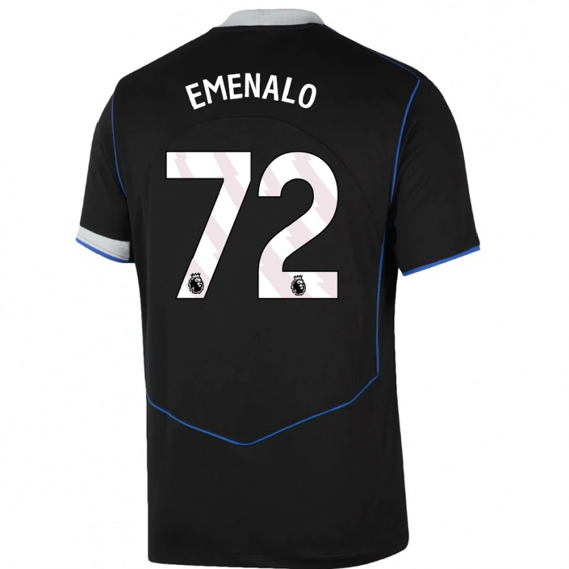 Danxen Men Landon Emenalo #72 Black Blue Silver Third Jersey 2025/26 T-Shirt