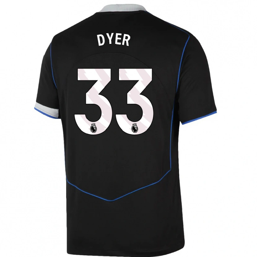 Danxen Men Kiano Dyer #33 Black Blue Silver Third Jersey 2025/26 T-Shirt