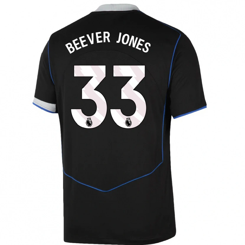 Danxen Men Aggie Beever-Jones #33 Black Blue Silver Third Jersey 2025/26 T-Shirt