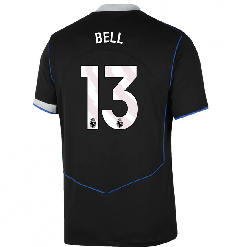 Danxen Men Toby Bell #13 Black Blue Silver Third Jersey 2025/26 T-Shirt