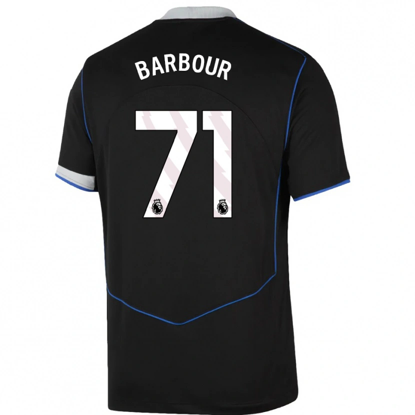 Danxen Men Kobe Barbour #71 Black Blue Silver Third Jersey 2025/26 T-Shirt