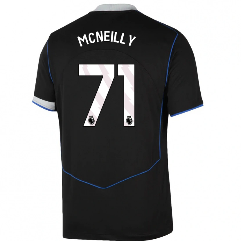 Danxen Men Donnell Mcneilly #71 Black Blue Silver Third Jersey 2025/26 T-Shirt