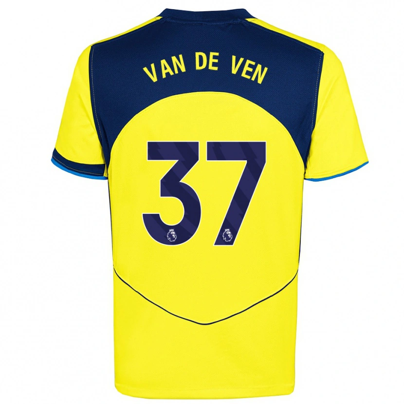 Danxen Men Micky Van De Ven #37 Yellow Navy Third Jersey 2025/26 T-Shirt
