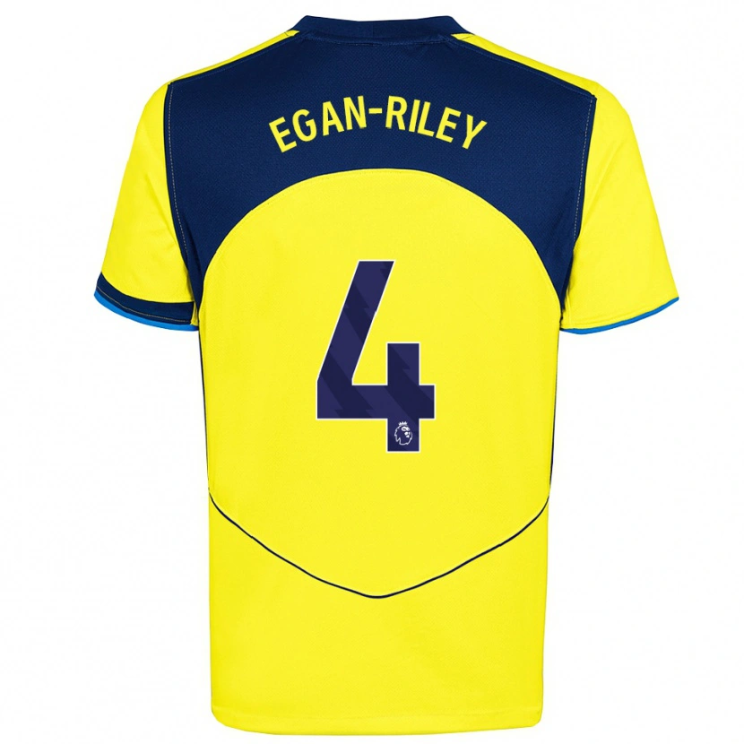 Danxen Men Roman Egan-Riley #4 Yellow Navy Third Jersey 2025/26 T-Shirt