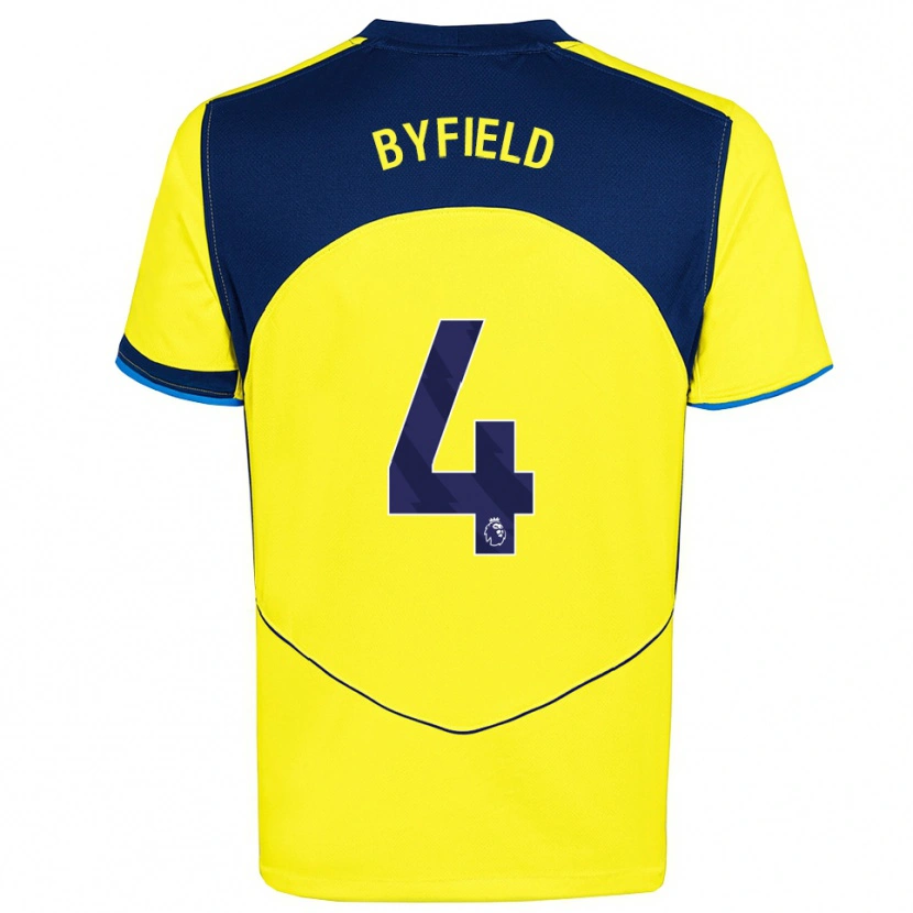 Danxen Men Junai Byfield #4 Yellow Navy Third Jersey 2025/26 T-Shirt