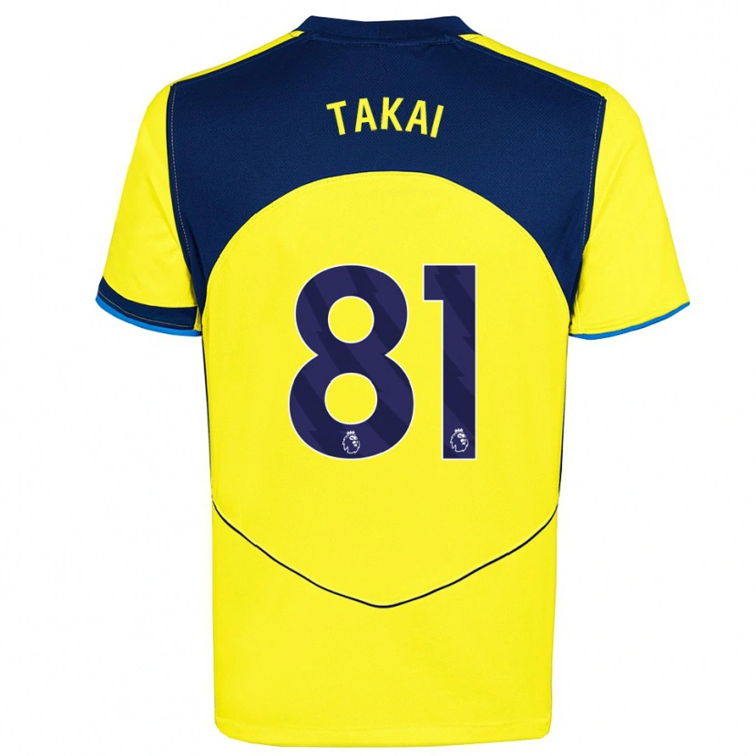 Danxen Men Kota Takai #81 Yellow Navy Third Jersey 2025/26 T-Shirt