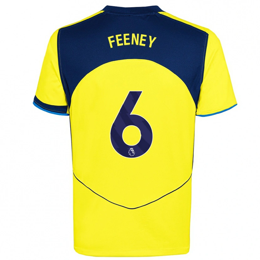 Danxen Men George Feeney #6 Yellow Navy Third Jersey 2025/26 T-Shirt
