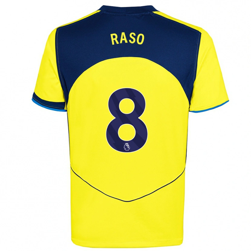 Danxen Men Hayley Raso #8 Yellow Navy Third Jersey 2025/26 T-Shirt