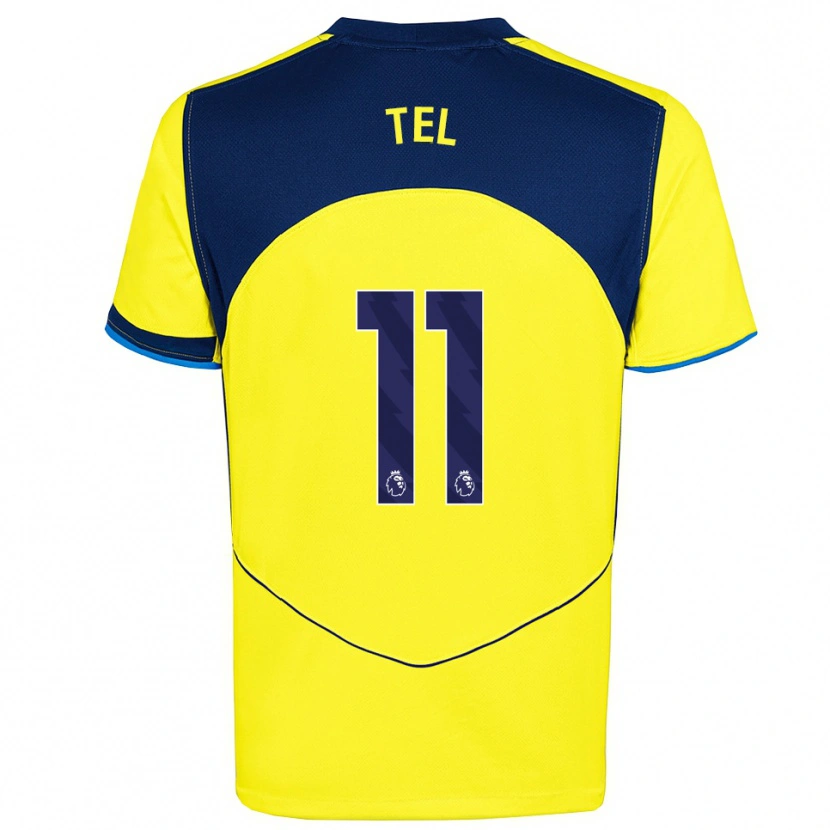 Danxen Men Mathys Tel #11 Yellow Navy Third Jersey 2025/26 T-Shirt