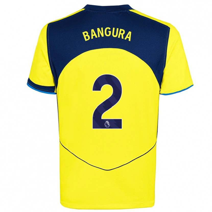Danxen Men Samal Bangura #2 Yellow Navy Third Jersey 2025/26 T-Shirt