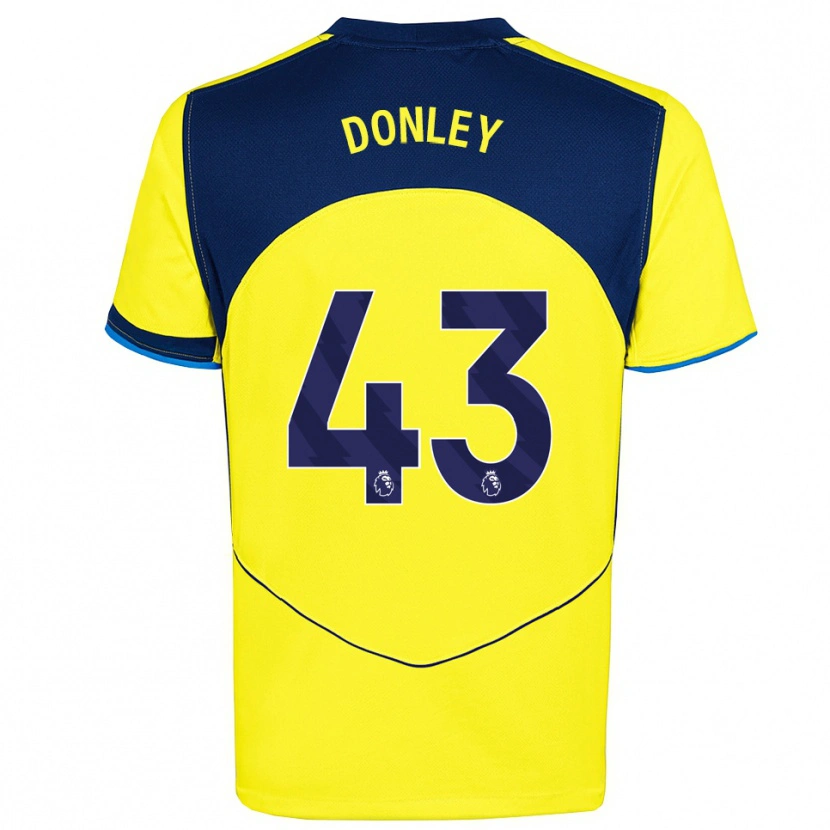 Danxen Men Jamie Donley #43 Yellow Navy Third Jersey 2025/26 T-Shirt