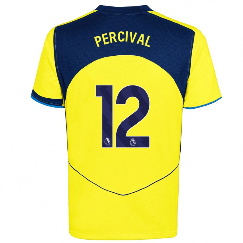 Danxen Men Ria Percival #12 Yellow Navy Third Jersey 2025/26 T-Shirt