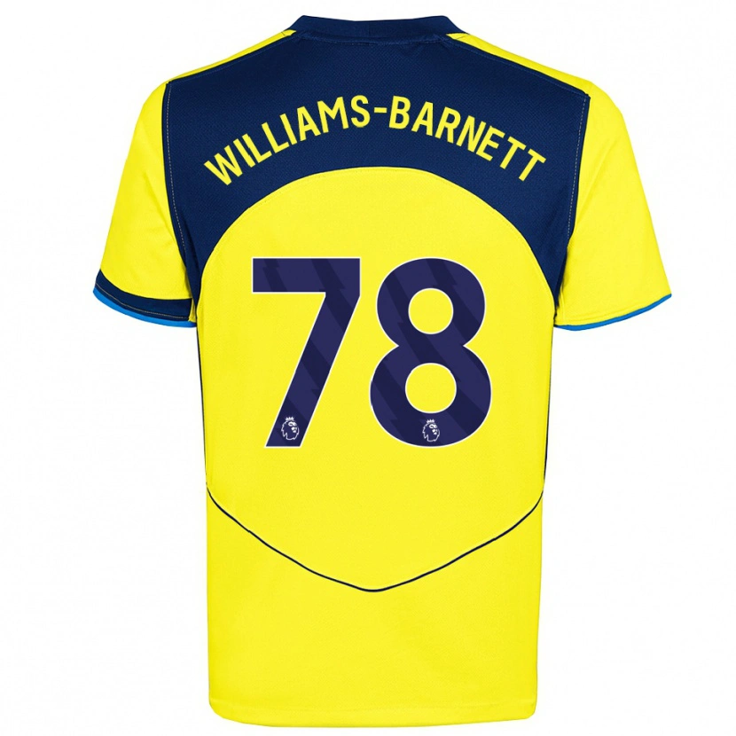 Danxen Men Lucá Williams-Barnett #78 Yellow Navy Third Jersey 2025/26 T-Shirt