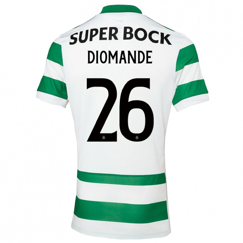 Danxen Women Ousmane Diomande #26 Green White Home Jersey 2025/26 T-Shirt