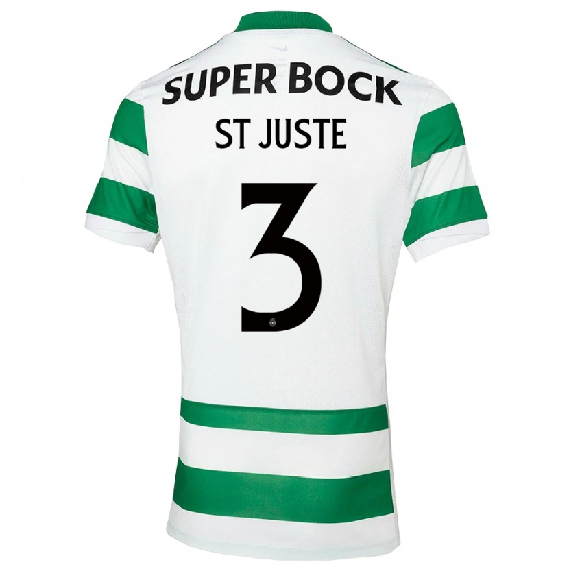 Danxen Women Jeremiah St. Juste #3 Green White Home Jersey 2025/26 T-Shirt
