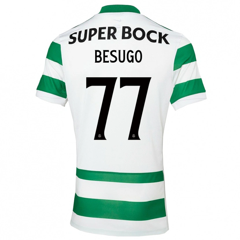 Danxen Women Rafael Besugo #77 Green White Home Jersey 2025/26 T-Shirt