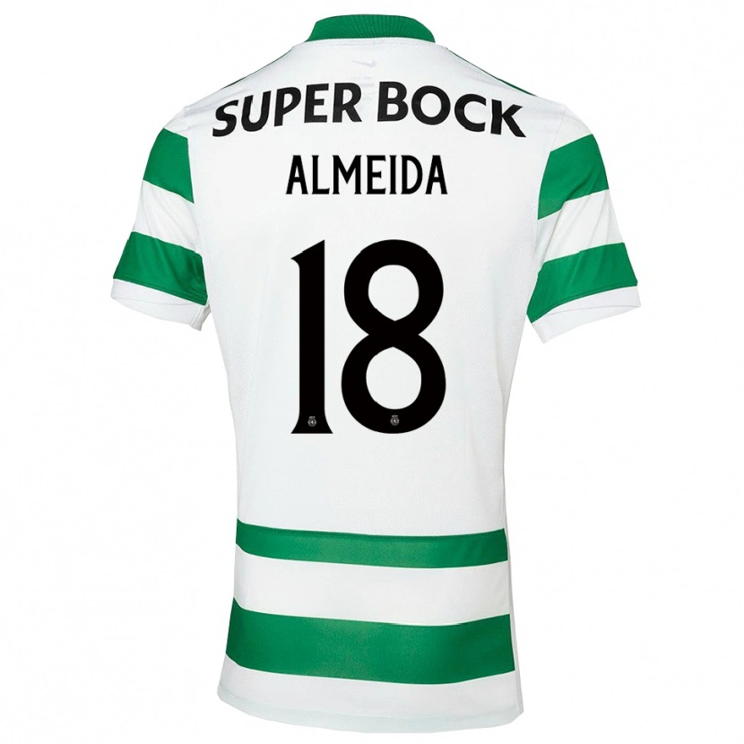 Danxen Women Miguel Almeida #18 Green White Home Jersey 2025/26 T-Shirt