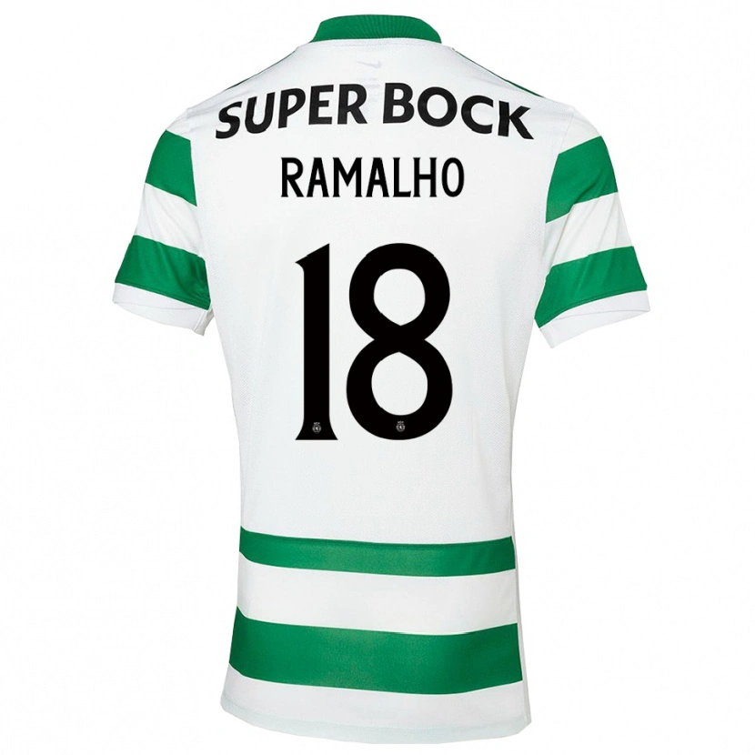 Danxen Women Inês Filipa Ramalho Gonçalves #18 Green White Home Jersey 2025/26 T-Shirt