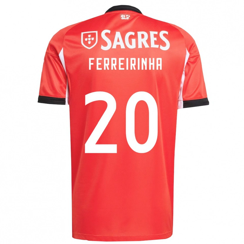Danxen Women Afonso Ferreirinha #20 Red White Home Jersey 2025/26 T-Shirt