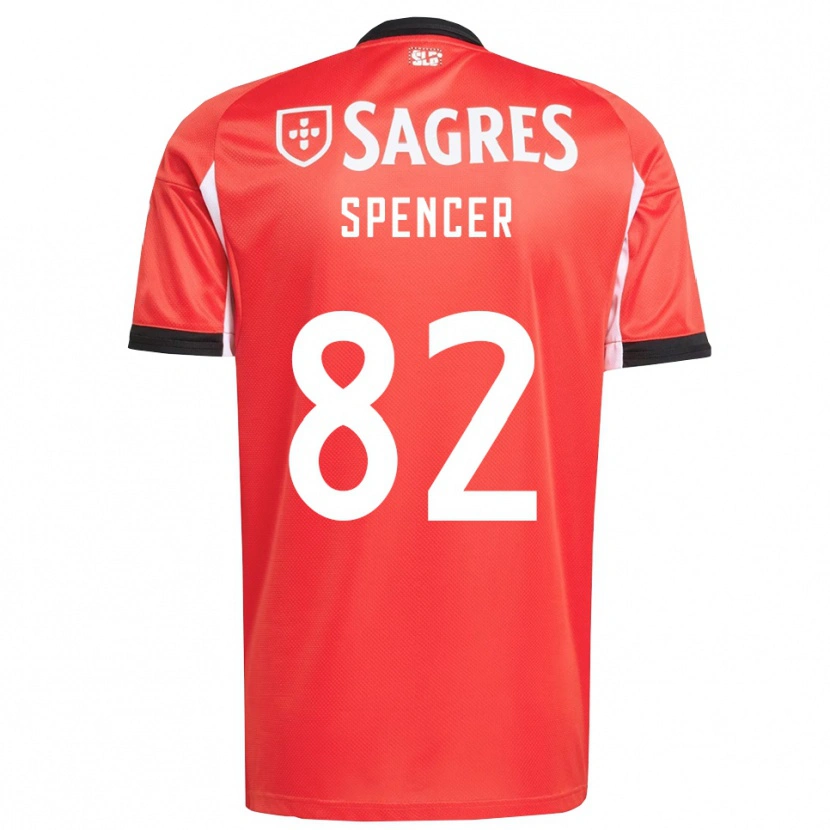 Danxen Women Diogo Spencer #82 Red White Home Jersey 2025/26 T-Shirt