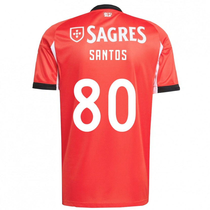 Danxen Women Pedro Santos #80 Red White Home Jersey 2025/26 T-Shirt