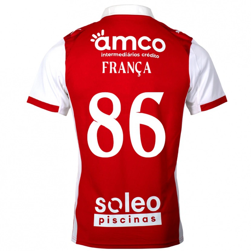 Danxen Women Francisco França #86 Red White Home Jersey 2025/26 T-Shirt