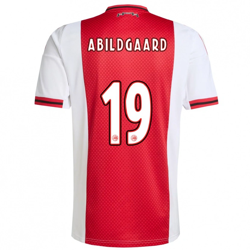 Danxen Women Lasse Abildgaard #19 Red White Home Jersey 2025/26 T-Shirt