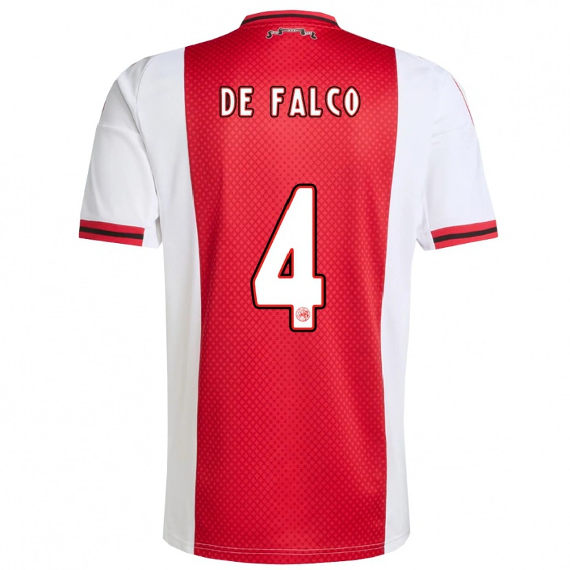 Danxen Women Sinclair De Falco #4 Red White Home Jersey 2025/26 T-Shirt