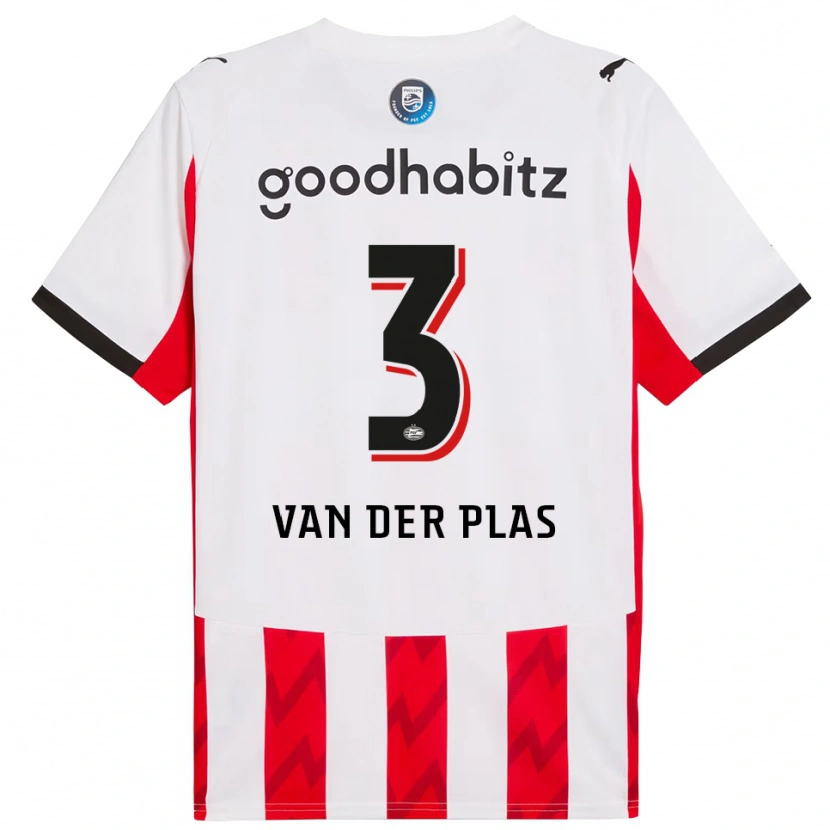 Danxen Women Sven Van Der Plas #3 Red White Home Jersey 2025/26 T-Shirt