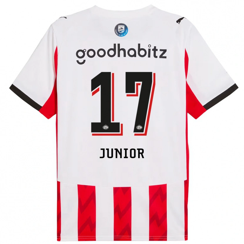 Danxen Women Mauro Júnior #17 Red White Home Jersey 2025/26 T-Shirt