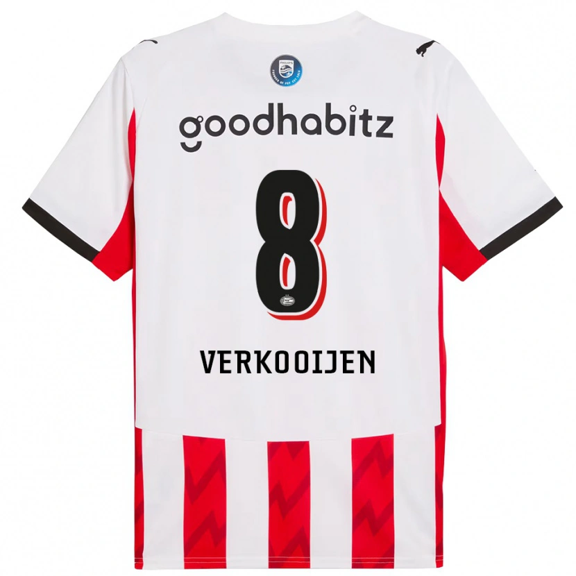 Danxen Women Nicolas Verkooijen #8 Red White Home Jersey 2025/26 T-Shirt
