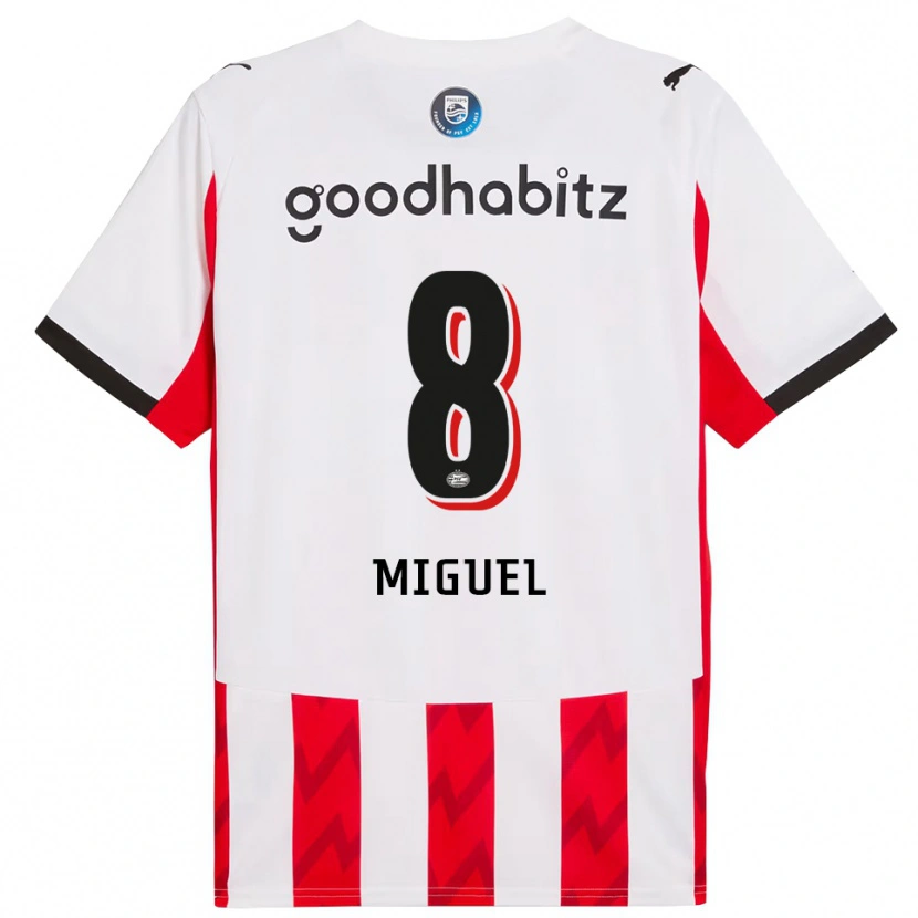 Danxen Women Yani Miguel #8 Red White Home Jersey 2025/26 T-Shirt