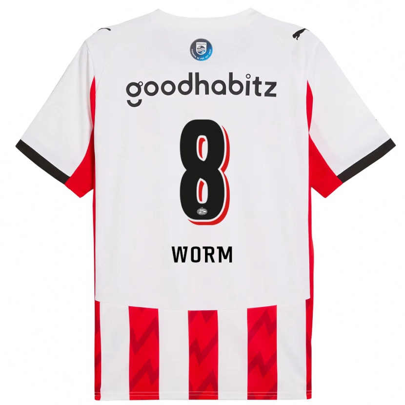 Danxen Women Siri Worm #8 Red White Home Jersey 2025/26 T-Shirt