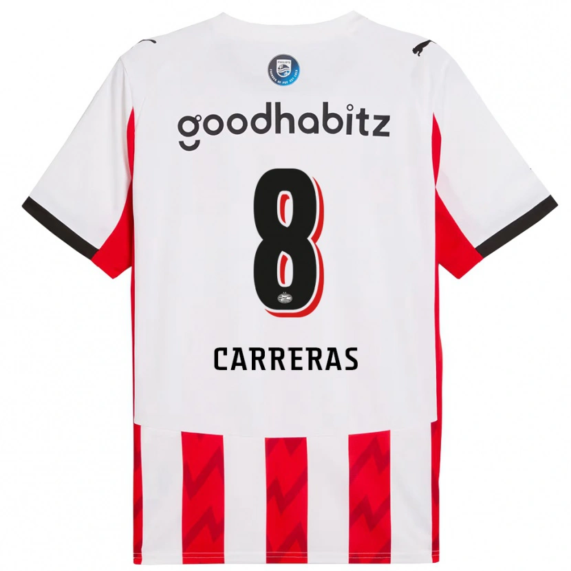 Danxen Women Georgina Carreras #8 Red White Home Jersey 2025/26 T-Shirt