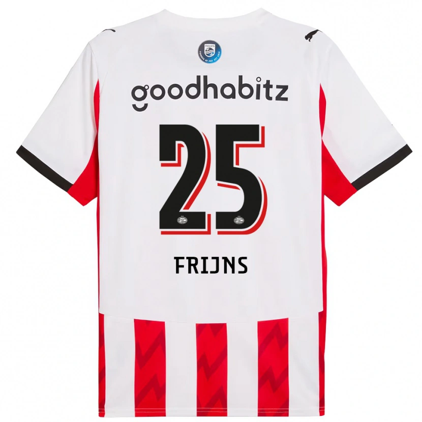 Danxen Women Emma Frijns #25 Red White Home Jersey 2025/26 T-Shirt