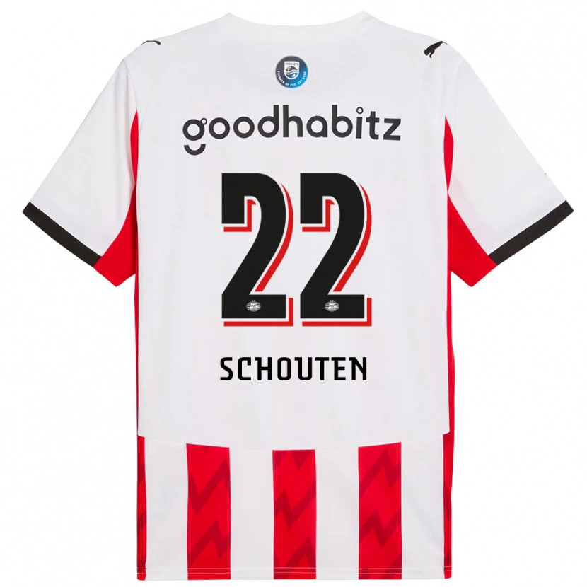 Danxen Women Jerdy Schouten #22 Red White Home Jersey 2025/26 T-Shirt
